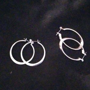 Silver tone earrings